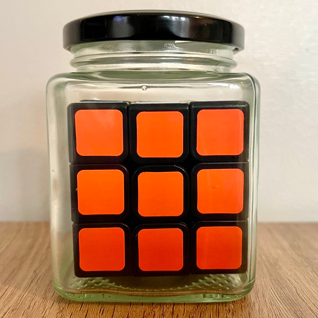 Rubik’s Style Puzzle Cube in a Jar – Impossible Bottle Puzzle, Curiosity, Oddity