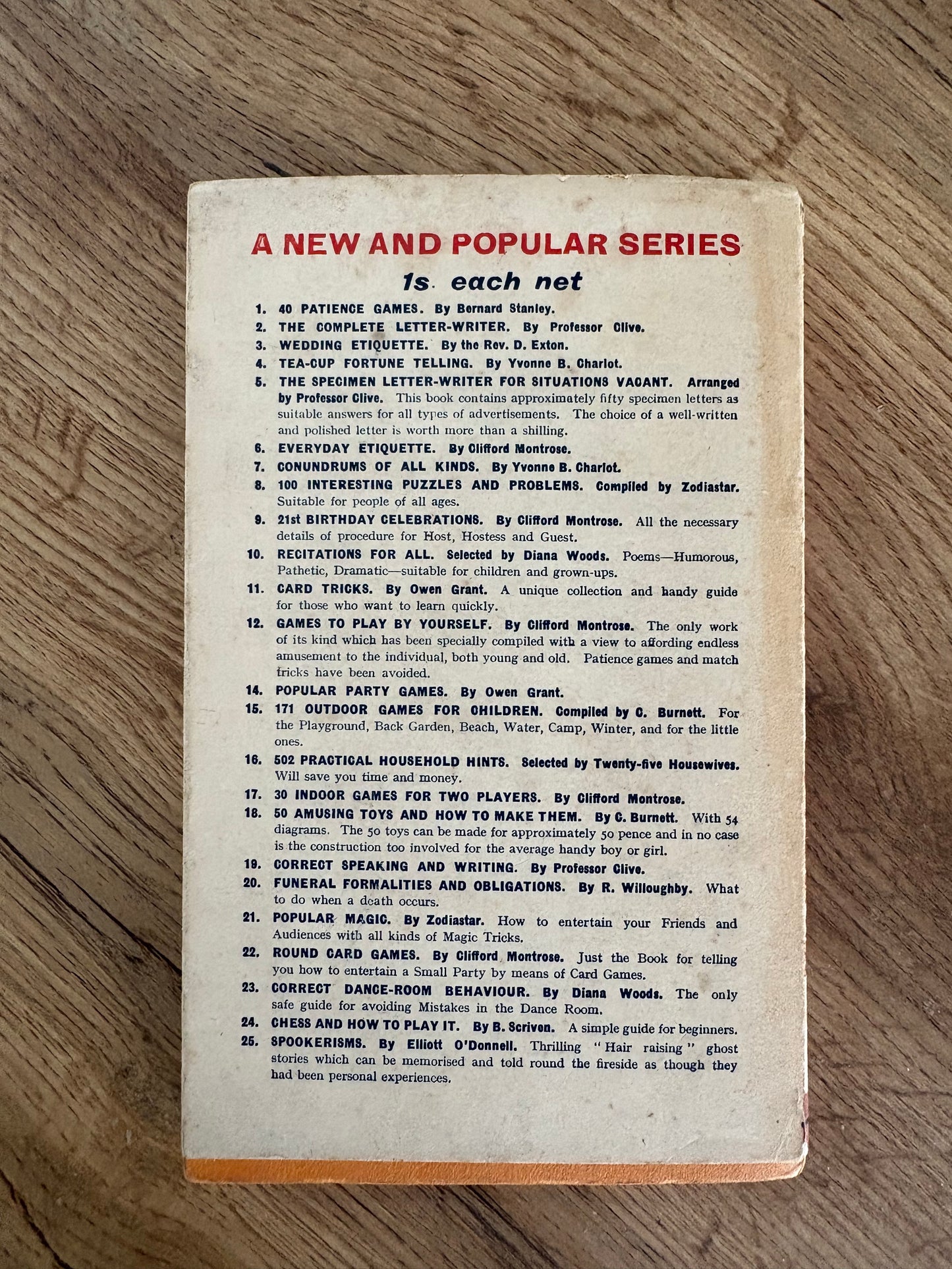 Popular Magic for the Amateur Conjuror Author: Zodiastar
