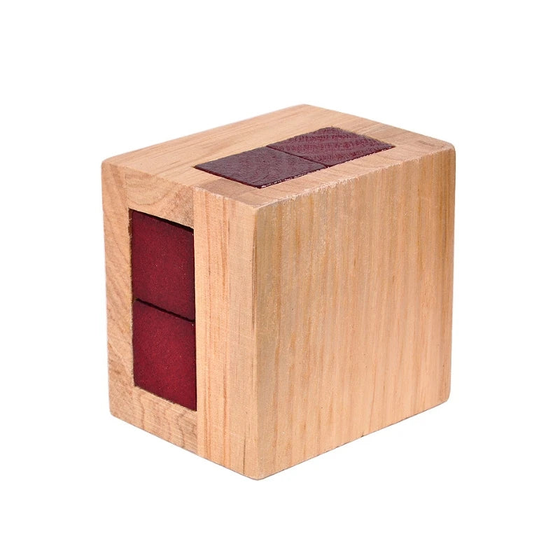 Luban Lock Box Brain Teaser,  Wooden Magic Puzzle IQ Challenge