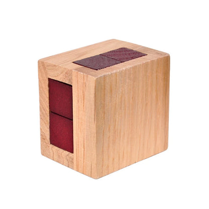 Luban Lock Box Brain Teaser,  Wooden Magic Puzzle IQ Challenge